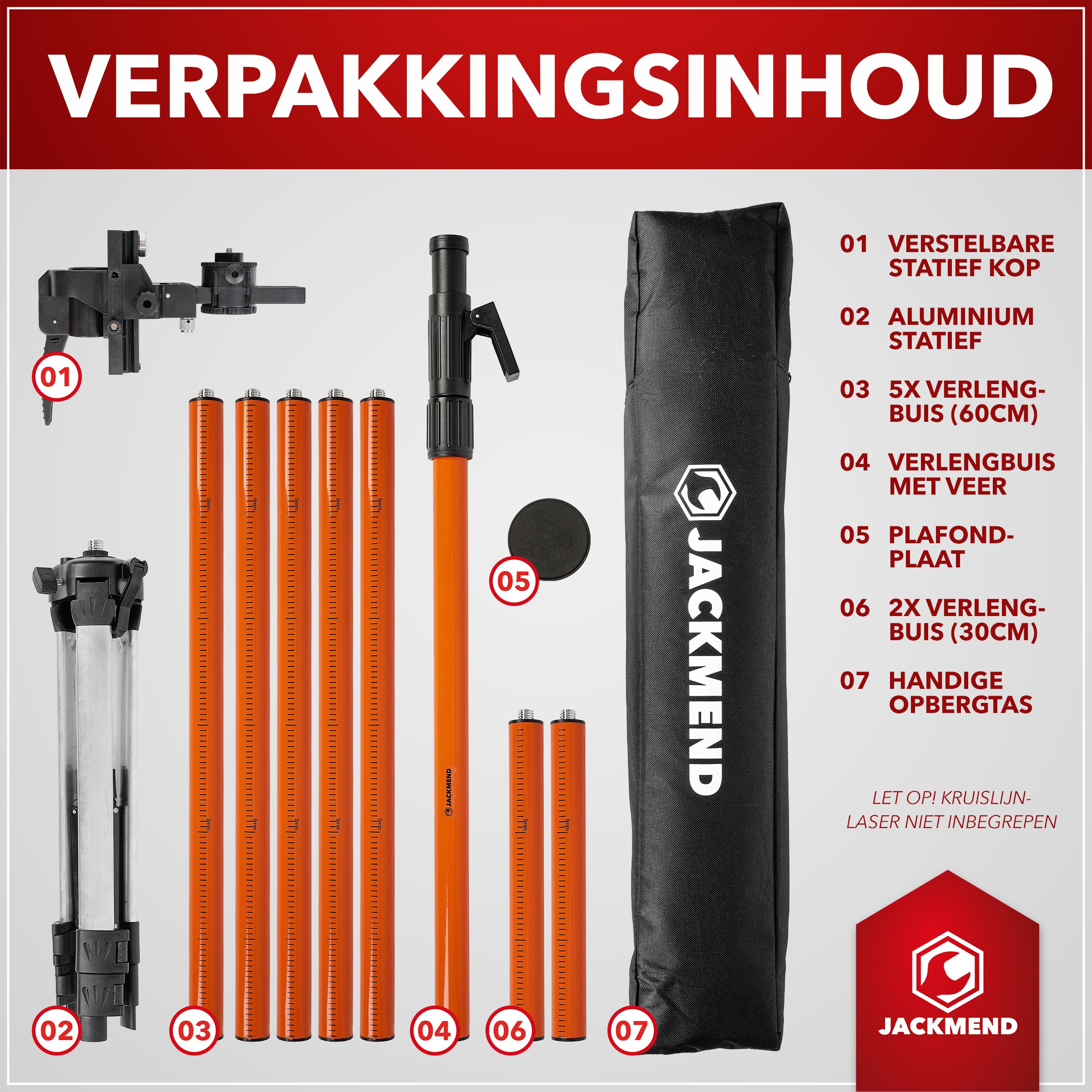 JACKMEND Laserstatief tot 5.5M