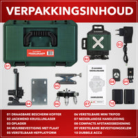 Thumbnail for JACKMEND 4D Kreuzlinienlaser 4 bis 16 Linien - 50 Meter Messbereich - 360 Grad