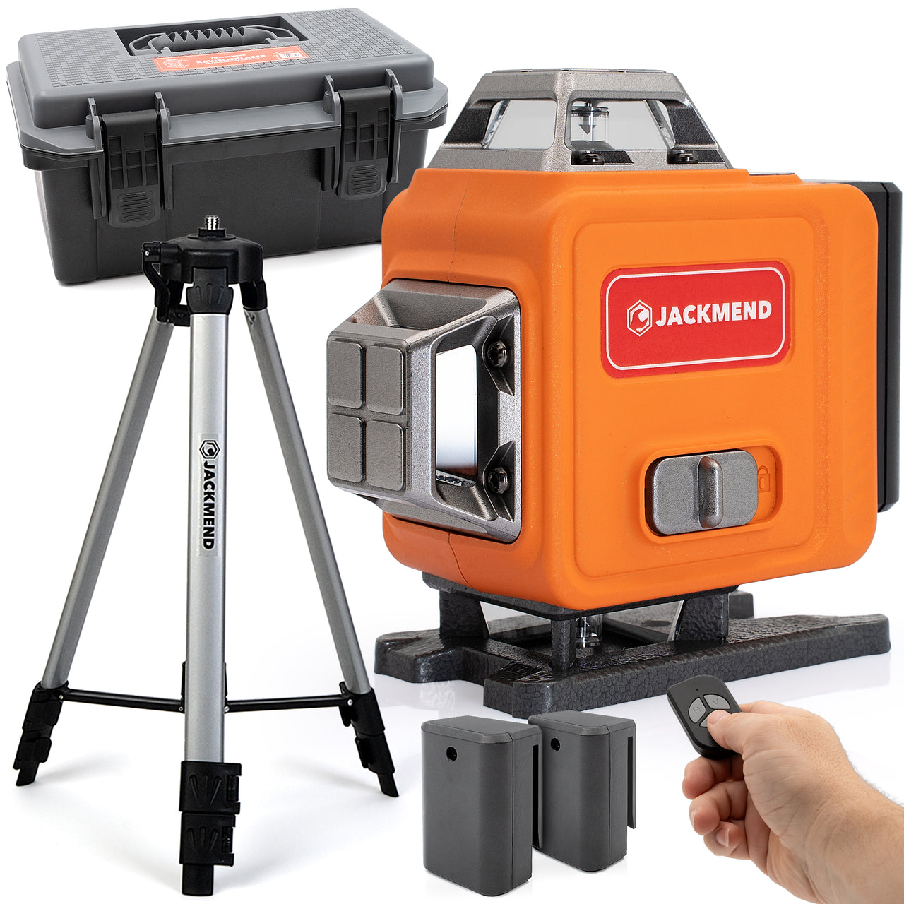 JACKMEND 4D Kreuzlinienlaser 4 bis 16 Linien - 50 Meter Messbereich - 360 Grad