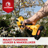 Thumbnail for JACKMEND Elektrische Astschere inkl. Aufbewahrungskoffer und 2 Akkus - 35mm Schnittdurchmesser