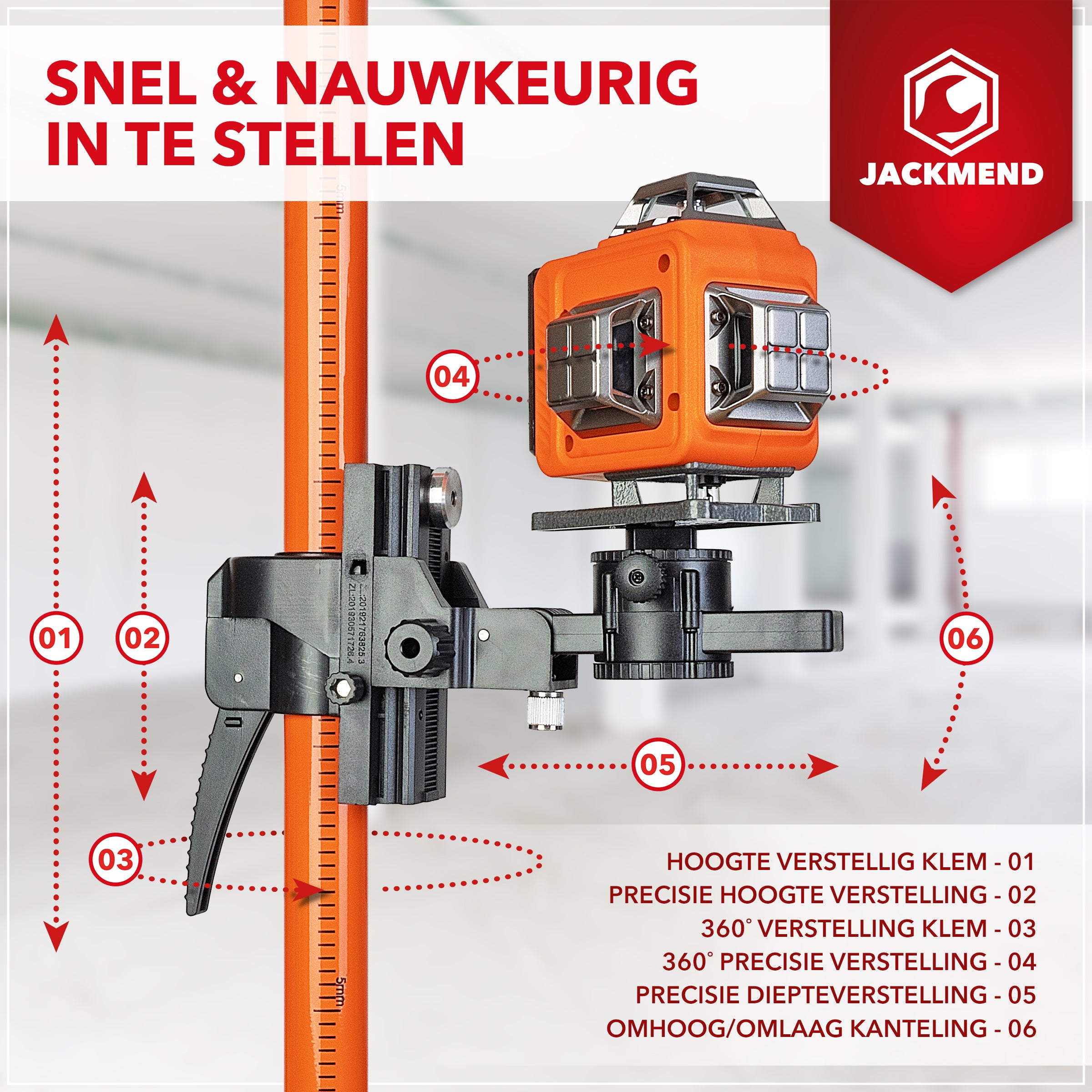 JACKMEND Laserstatief tot 5.5M