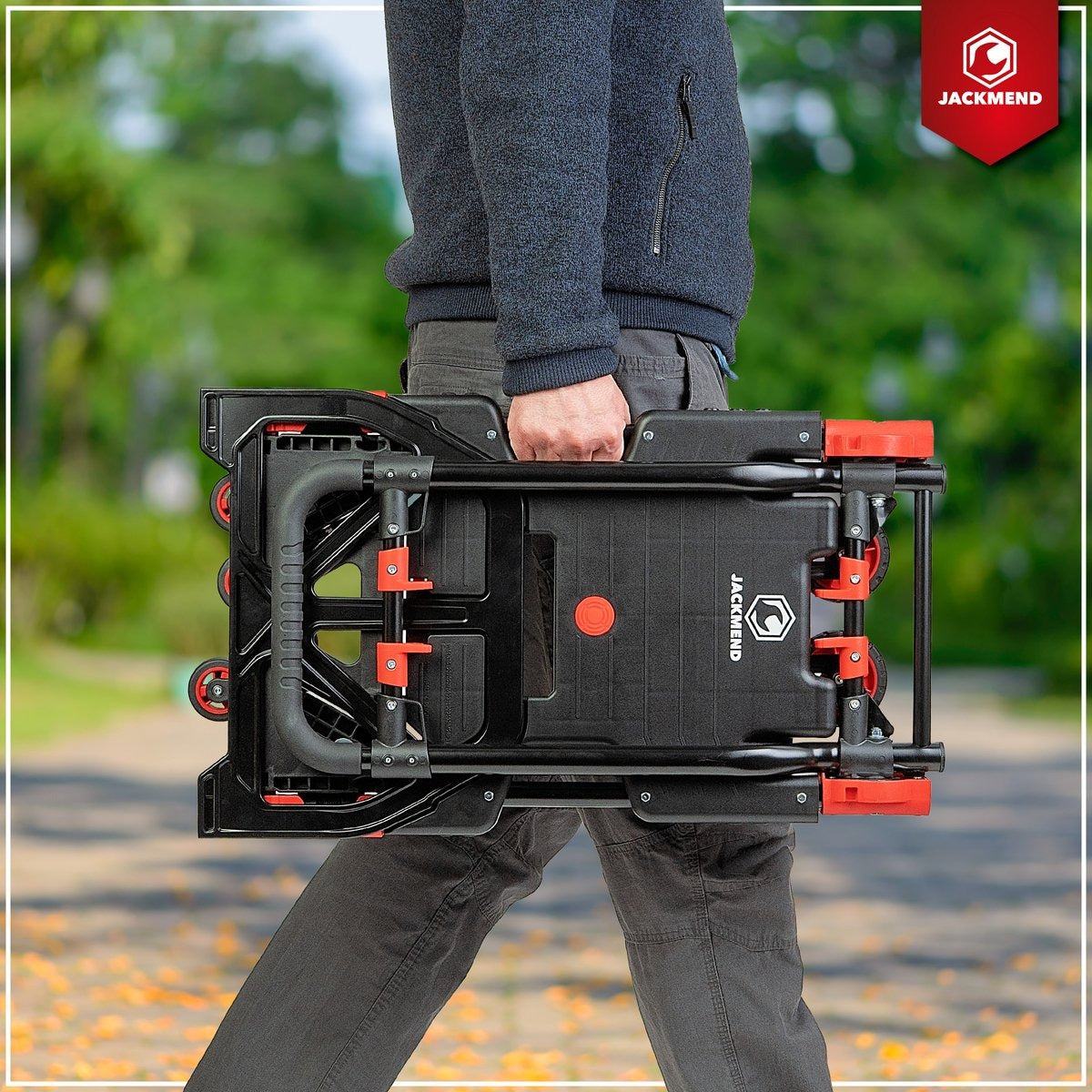 Jackmend 2-in-1 Opvouwbare Steekwagen en Transportkar