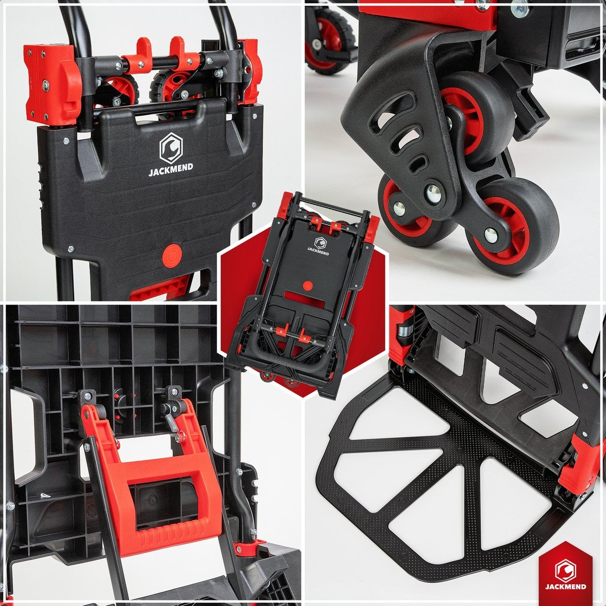 Jackmend 2-in-1 Opvouwbare Steekwagen en Transportkar