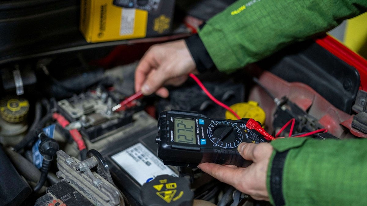 JACKMEND Digitale Multimeter - Slimme Spanningsmeter met LED zaklamp - AC / DC Voltage Meter - Voltmeter - Multi Volt Meter