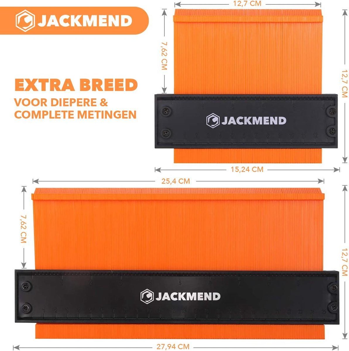 JACKMEND 2 in 1 Abdeckhilfe Set Inklusive Schloss 12 & 25 CM Konturvorlagen