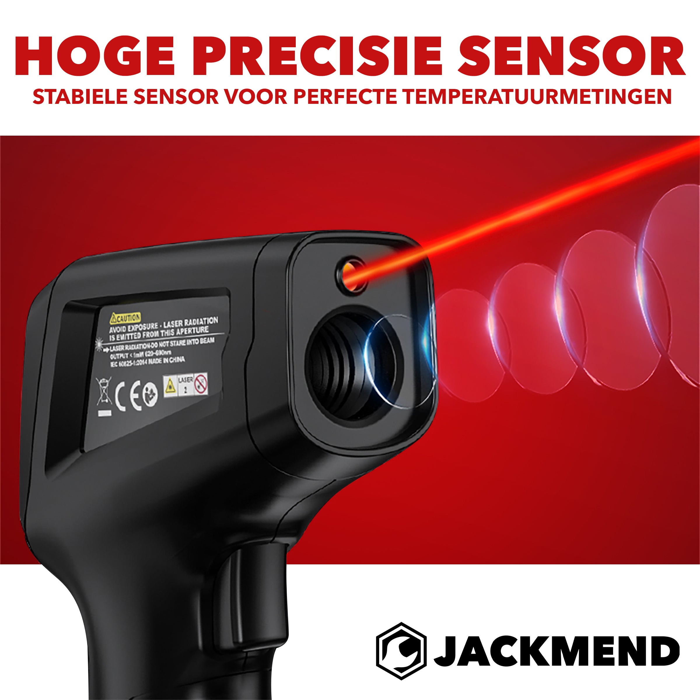 JACKMEND Infrarot-Thermometer - Digitales Wärmegerät Bereich von -50 bis 400 °C