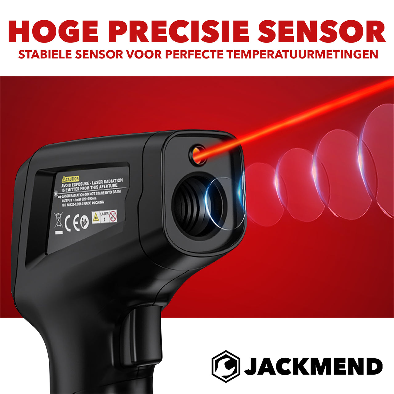 JACKMEND Infrarot-Thermometer - Digitales Wärmegerät Bereich von -50 bis 400 °C