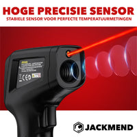 Thumbnail for JACKMEND Infrarot-Thermometer - Digitales Wärmegerät Bereich von -50 bis 400 °C