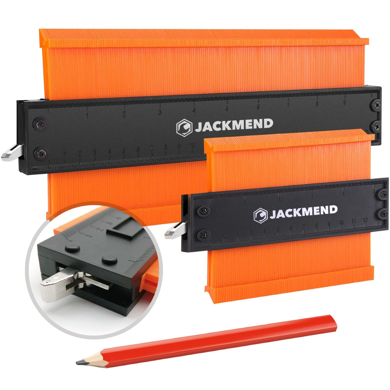 JACKMEND 2 in 1 Abdeckhilfe Set Inklusive Schloss 12 & 25 CM Konturvorlagen